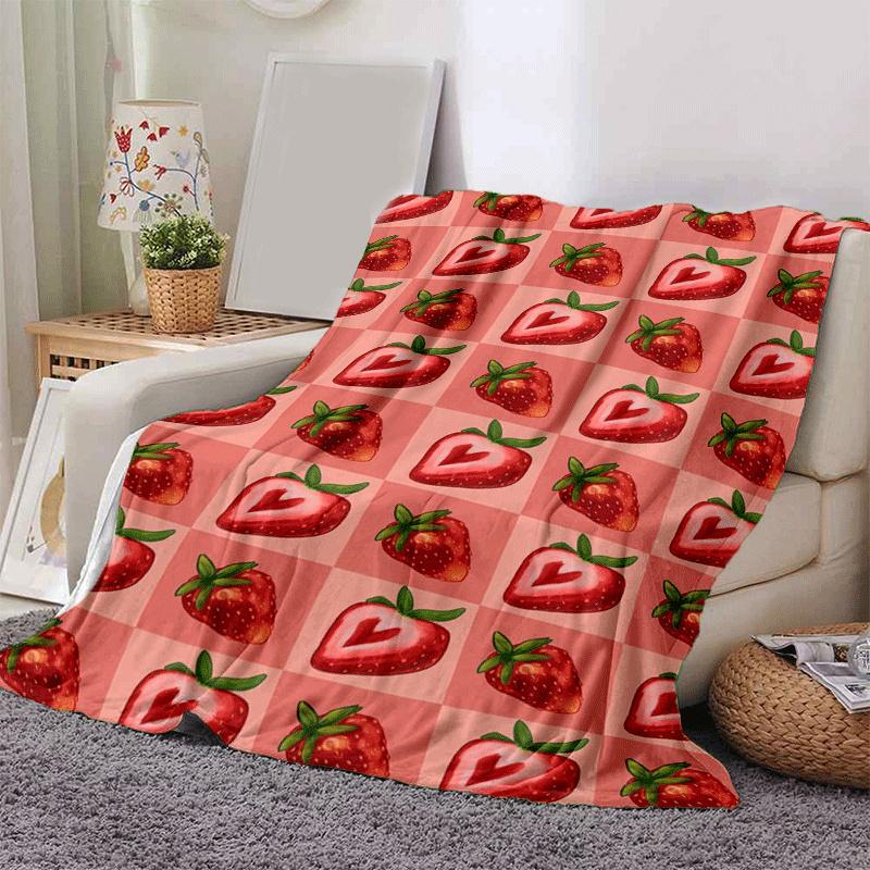 1pc Strawberry Printing Lightweight Flannel Blanket, Comfortable and Warm Blanket, Sofa Bed and Couch Office, Suitable for Gift Blankets 130cmx150cm
1pc Strawberry Printing Lightweight Flannel Blanket, Comfortable and Warm Blanket, Sofa Bed and Couch Office, Suitable for Gift Blankets 130cmx150cm