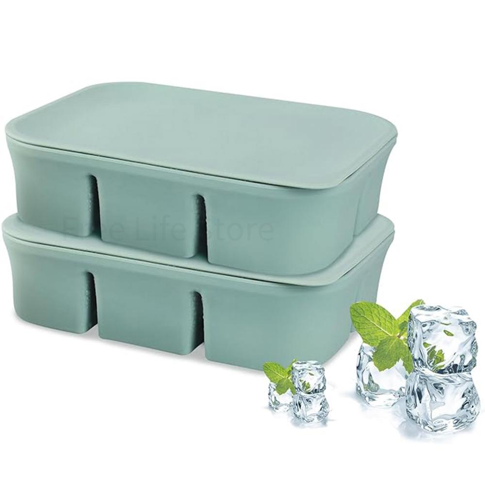 6-Cavity Ice Cube Tray Stackable Large Silicone Ice Cube Freezer Molds Square Ice Maker with Lid for Cocktail Whiskey Bar Tools
6-Cavity Ice Cube Tray Stackable Large Silicone Ice Cube Freezer Molds Square Ice Maker with Lid for Cocktail Whiskey Bar Tools