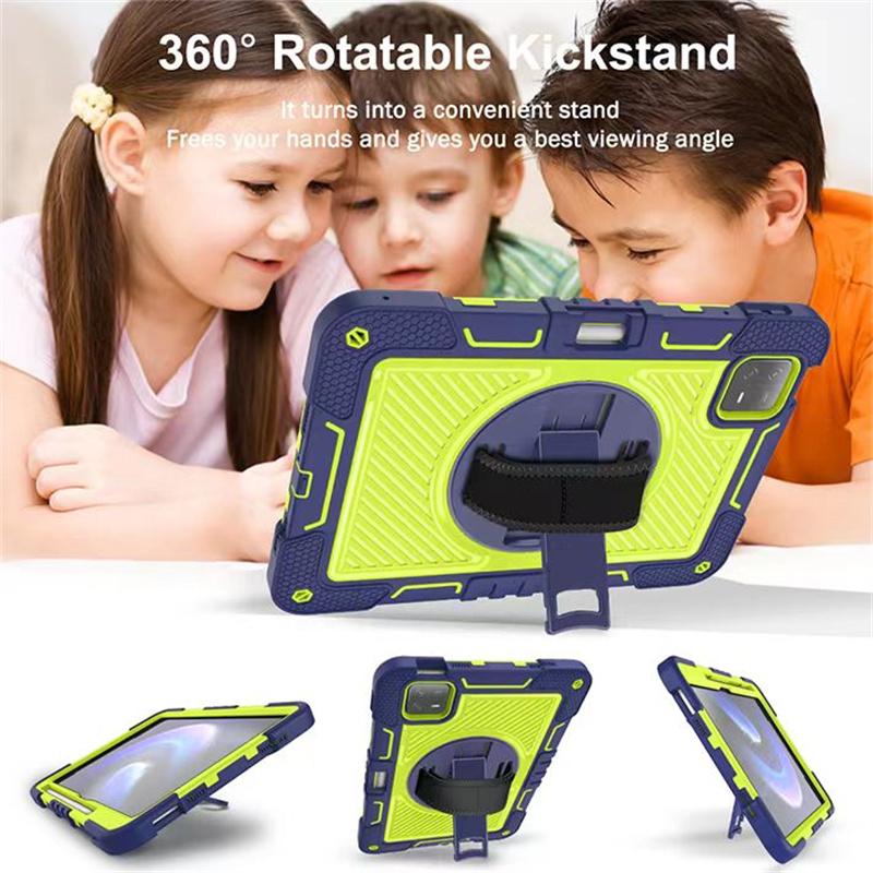 For Xiaomi Pad 6/Pad 6 Pro Kickstand Cover Shock Absorbent Silicone+PC Tablet Case with Shoulder Strap A
For Xiaomi Pad 6/Pad 6 Pro Kickstand Cover Shock Absorbent Silicone+PC Tablet Case with Shoulder Strap A