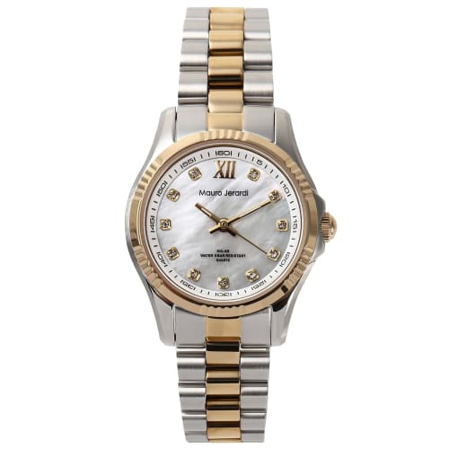 Mauro Geraldi Solar Watch, All Stainless Steel, 5 ATM Water Resistant, Zirconia, Women s, MJ038 (MJ038-4/White)
Mauro Geraldi Solar Watch, All Stainless Steel, 5 ATM Water Resistant, Zirconia, Women s, MJ038 (MJ038-4/White)