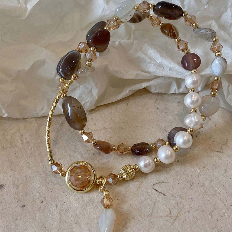 Fashion Double Layered Crystal Pearl Splicing Beaded Bracelets for Women Ethnic Crystal Beads Wrap Bracelet Bangle Jewelry Gifts
Fashion Double Layered Crystal Pearl Splicing Beaded Bracelets for Women Ethnic Crystal Beads Wrap Bracelet Bangle Jewelry Gifts