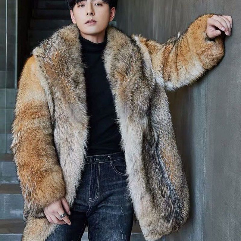 2025 Winter New Mid-Length Faux Wolf Fur Coat, Fur Integrated Jacket, Haining Mink Fur Leather Jacket for Men Picture color M
2025 Winter New Mid-Length Faux Wolf Fur Coat, Fur Integrated Jacket, Haining Mink Fur Leather Jacket for Men Picture color M