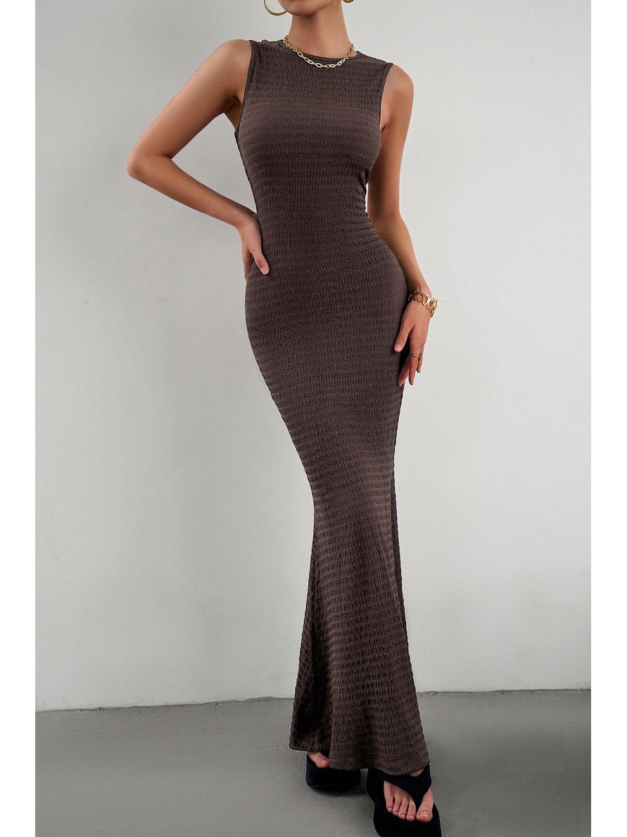 Retro Solid Color Sleeveless Slim-Fit Women s Maxi Dress Extra Large темно-коричневого кольору
Retro Solid Color Sleeveless Slim-Fit Women s Maxi Dress Extra Large темно-коричневого кольору
