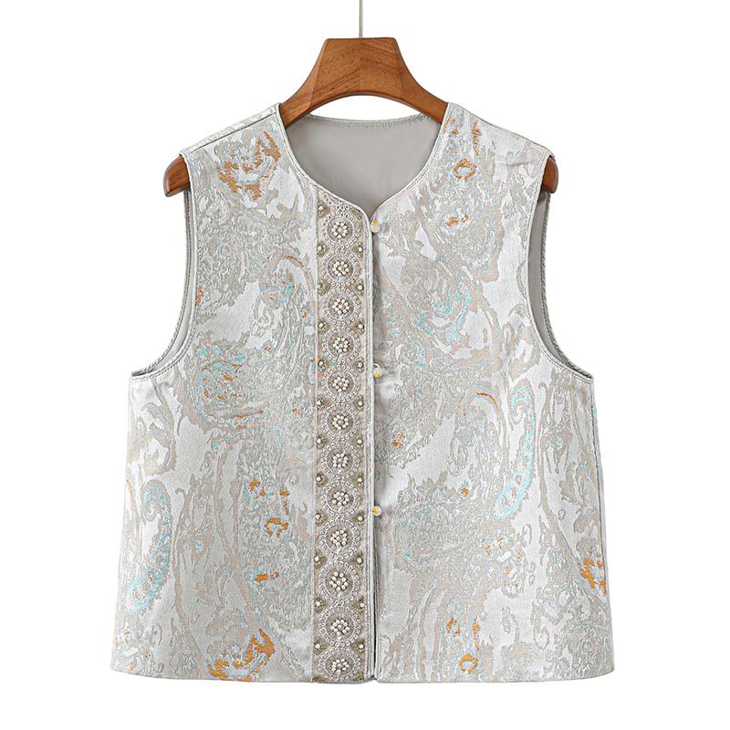 2026 Spring/Autumn New Chinese Style Women s Jacquard Vest with Handmade Beaded Frog Buttons for Stylish Middle-Aged and Elderly Mothers M (Recommended for 90-120 jin) зелёный
2026 Spring/Autumn New Chinese Style Women s Jacquard Vest with Handmade Beaded Frog Buttons for Stylish Middle-Aged and Elderly Mothers M (Recommended for 90-120 jin) зелёный