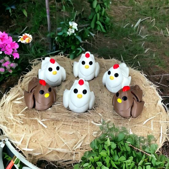 3D-печатная куриная фигурка с подвижными крыльями, легкая статуэтка курицы, настольное украшение, игрушка для снятия стресса белый
3D-печатная куриная фигурка с подвижными крыльями, легкая статуэтка курицы, настольное украшение, игрушка для снятия стресса белый