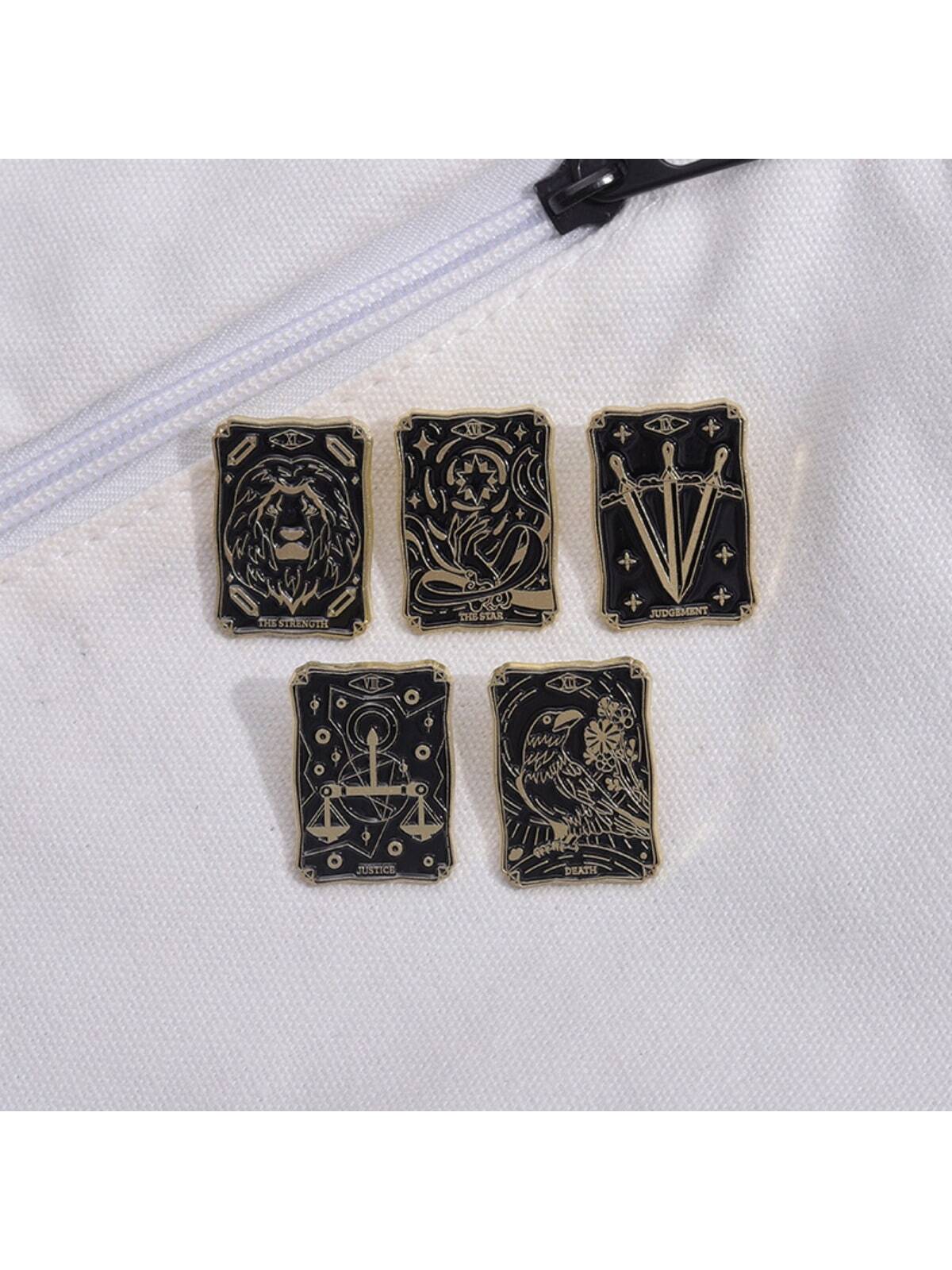 5 предметов женской креативной серии Tarot: дизайнерские броши, повседневная одежда, сумки, аксессуары, металлические значки
5 предметов женской креативной серии Tarot: дизайнерские броши, повседневная одежда, сумки, аксессуары, металлические значки