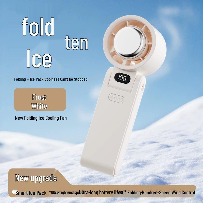 Portable Neck-Hanging Mini Fan with Digital Display, Foldable Design, Ice Pack, and High-Speed Cooling. 3600mAh
Portable Neck-Hanging Mini Fan with Digital Display, Foldable Design, Ice Pack, and High-Speed Cooling. 3600mAh