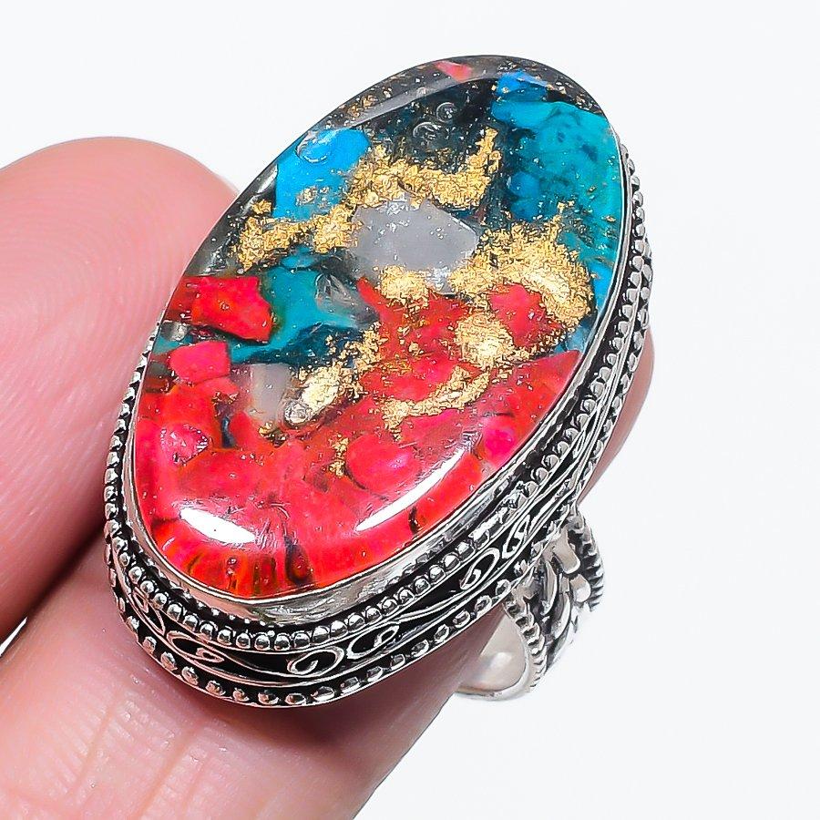 Natural Spiny Oyster Gemstone 925 Sterling Silver Jewelry Ring Size 10 g8a16
Natural Spiny Oyster Gemstone 925 Sterling Silver Jewelry Ring Size 10 g8a16