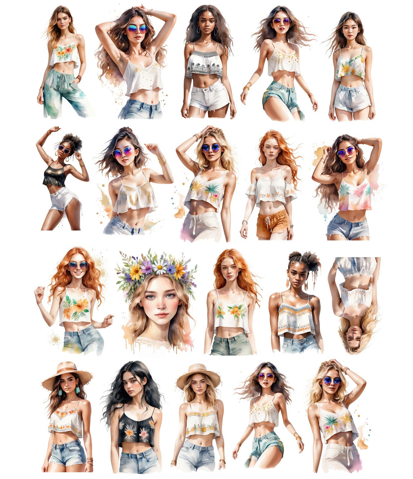 1set Cute Watercolor Bohemian Summer Girl Book Stickers Diary Photo Album Mobile Phone Shell Journal Scrapbooking stationery білий
1set Cute Watercolor Bohemian Summer Girl Book Stickers Diary Photo Album Mobile Phone Shell Journal Scrapbooking stationery білий