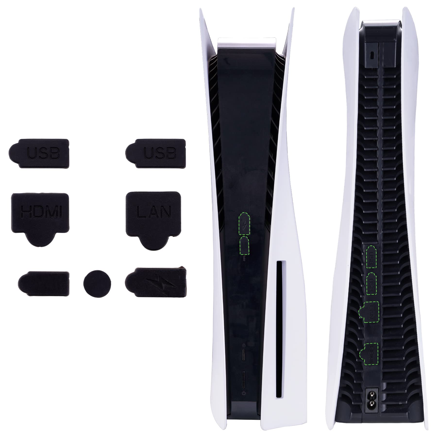 PlayVital PS5 Console Silicone Dust Plug USB HDMI Interface Type LAN Port Dust Plug for PS5 Digital Disc Edition PS5 Console Dustproof Plug
PlayVital PS5 Console Silicone Dust Plug USB HDMI Interface Type LAN Port Dust Plug for PS5 Digital Disc Edition PS5 Console Dustproof Plug