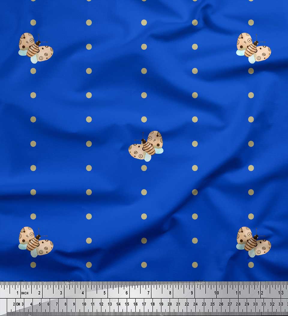 Soimoi Blue Japan Crepe Satin Ткань с принтом в горошек и медоносных пчел и насекомых на метр 42 дюйма 42 Inch Wide - Poly Crepe синий
Soimoi Blue Japan Crepe Satin Ткань с принтом в горошек и медоносных пчел и насекомых на метр 42 дюйма 42 Inch Wide - Poly Crepe синий