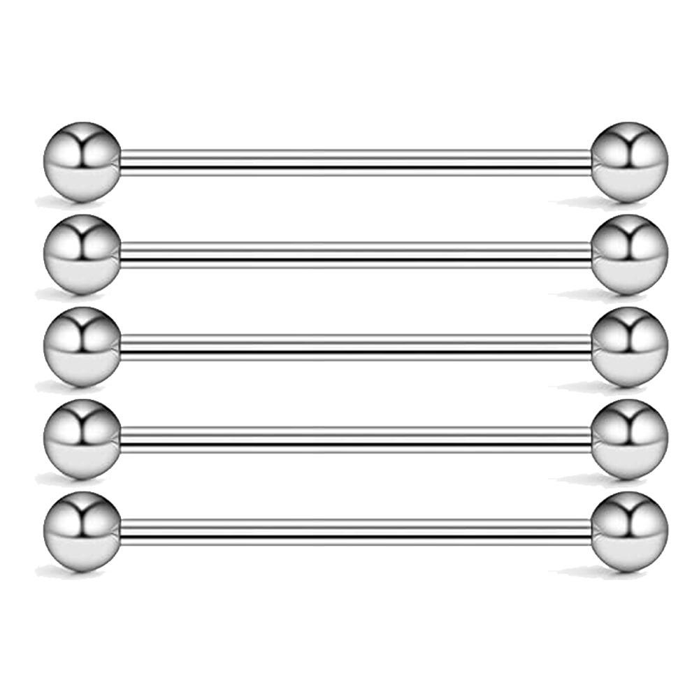 5PCS Titanium Tongue Piercings External Threaded 14G Industrial Barbell Rings Lengua Nipple Bar Ear Tragus Pirsing 12-38mm 38mm&Straight Barbell&Plug & Tunnel Jewelry&Oral
5PCS Titanium Tongue Piercings External Threaded 14G Industrial Barbell Rings Lengua Nipple Bar Ear Tragus Pirsing 12-38mm 38mm&Straight Barbell&Plug & Tunnel Jewelry&Oral