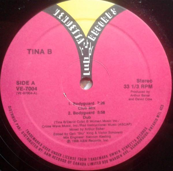 12inch Record TINA B - Bodyguard VE7004 Vendetta Record 1988 Canada Dance & Electronica Used
12inch Record TINA B - Bodyguard VE7004 Vendetta Record 1988 Canada Dance & Electronica Used