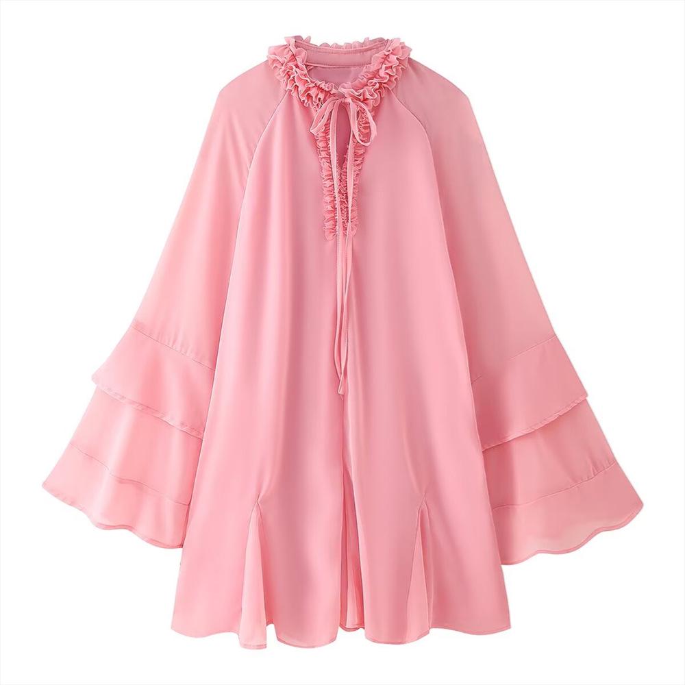Spring 2025 Women s Loose Ruffle-Trim Chiffon Dress with Layered Collar Tie M розовый
Spring 2025 Women s Loose Ruffle-Trim Chiffon Dress with Layered Collar Tie M розовый