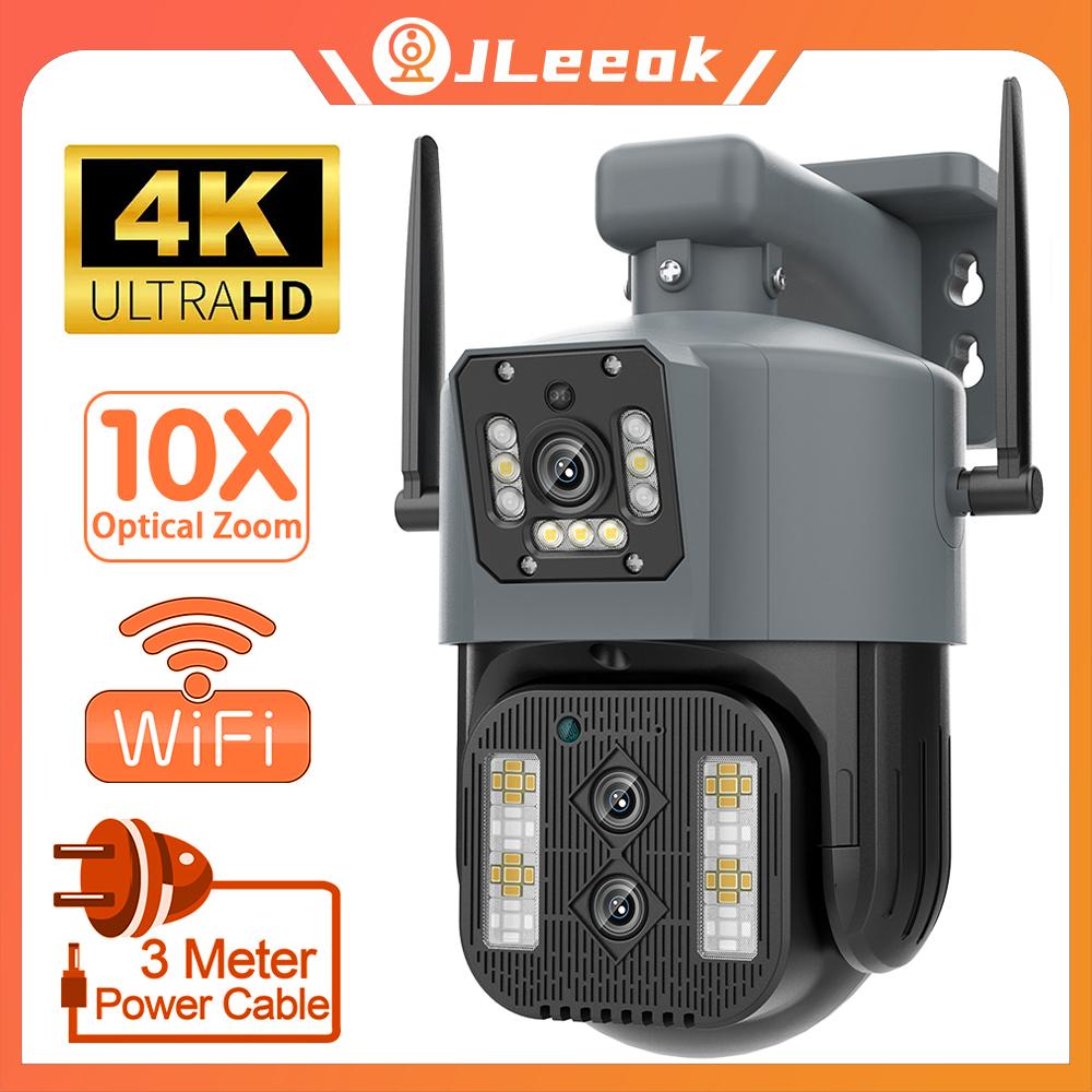 Jleeok Outdoor 4K 8MP Three Lens Dual Screen Wireless WIFI Surveillence IP Camera Mobile Tracking PTZ 10X Optical Hybird Zoom Waterproof CCTV
Jleeok Outdoor 4K 8MP Three Lens Dual Screen Wireless WIFI Surveillence IP Camera Mobile Tracking PTZ 10X Optical Hybird Zoom Waterproof CCTV