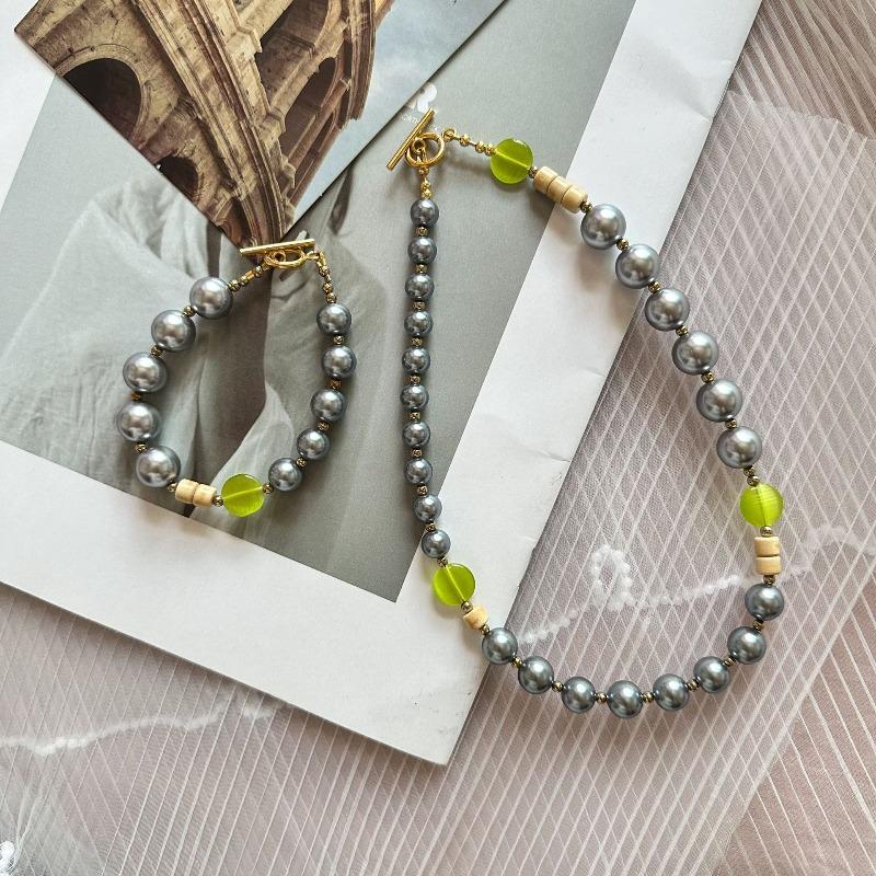Natural seashell silver-gray cat s eye pearl - versatile, tarnish-resistant necklace & bracelet
Natural seashell silver-gray cat s eye pearl - versatile, tarnish-resistant necklace & bracelet