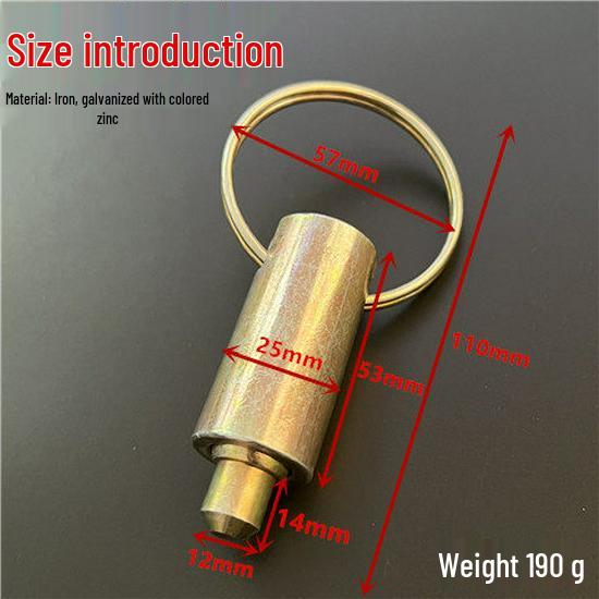 Quick Release Carbon Steel Indexing Pin with Spring Plunger 12x25x53 Color Zinc Spring Pin 1 pc
Quick Release Carbon Steel Indexing Pin with Spring Plunger 12x25x53 Color Zinc Spring Pin 1 pc