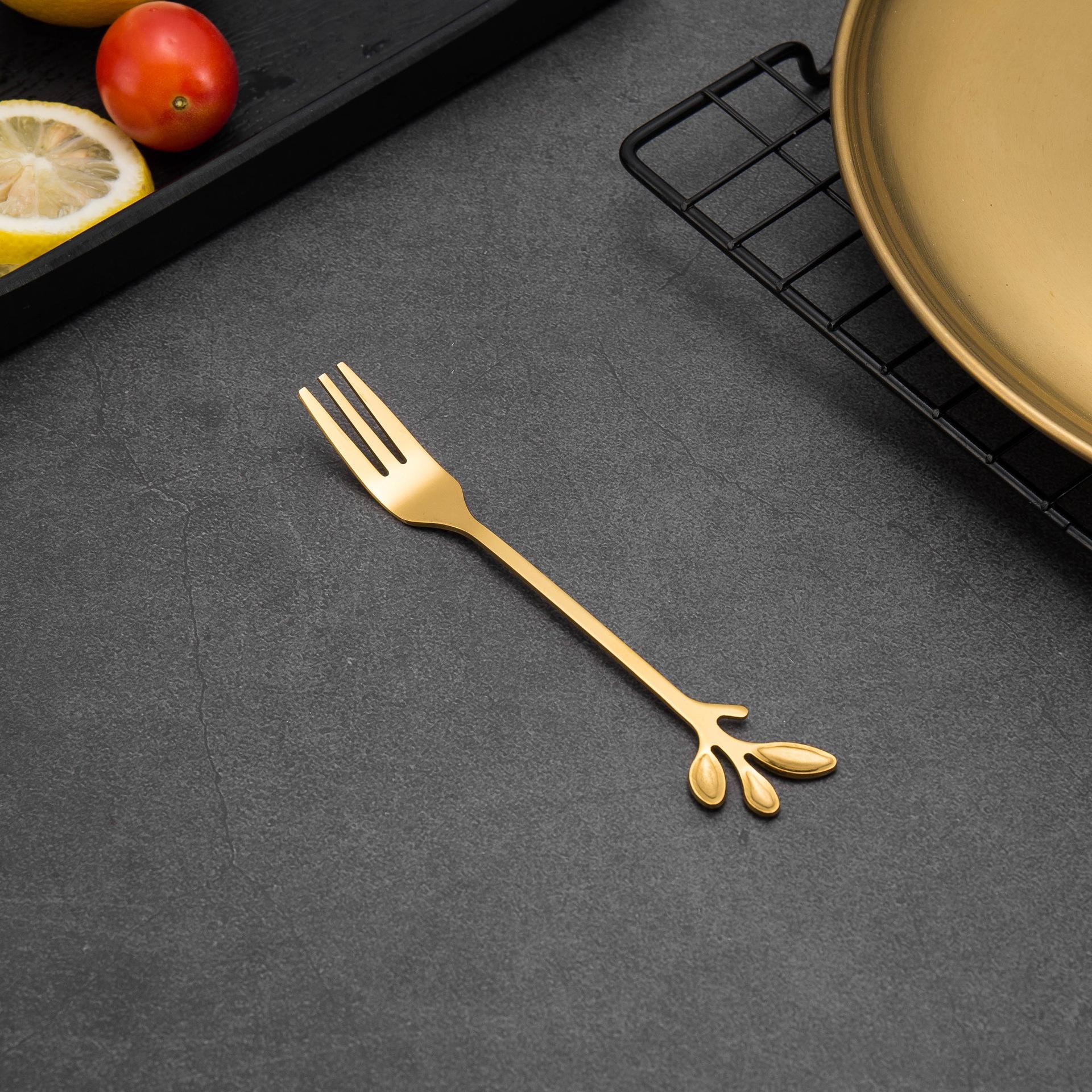 8 Spoons+8 Forks Cute Leaf Design Stainless Steel Fruit Dessert Spoon Fork Set (BPA Free,No FDA Certificate) Gold
8 Spoons+8 Forks Cute Leaf Design Stainless Steel Fruit Dessert Spoon Fork Set (BPA Free,No FDA Certificate) Gold