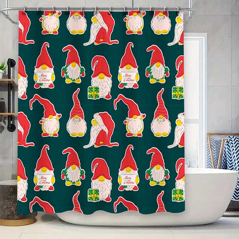 Christmas Gnomes Shower Curtain Green Festive Holiday Decor For Bathroom 3D Printed Waterproof Fabric Bath Shower Cover Set With W60H190(CM)-1 Pcs
Christmas Gnomes Shower Curtain Green Festive Holiday Decor For Bathroom 3D Printed Waterproof Fabric Bath Shower Cover Set With W60H190(CM)-1 Pcs