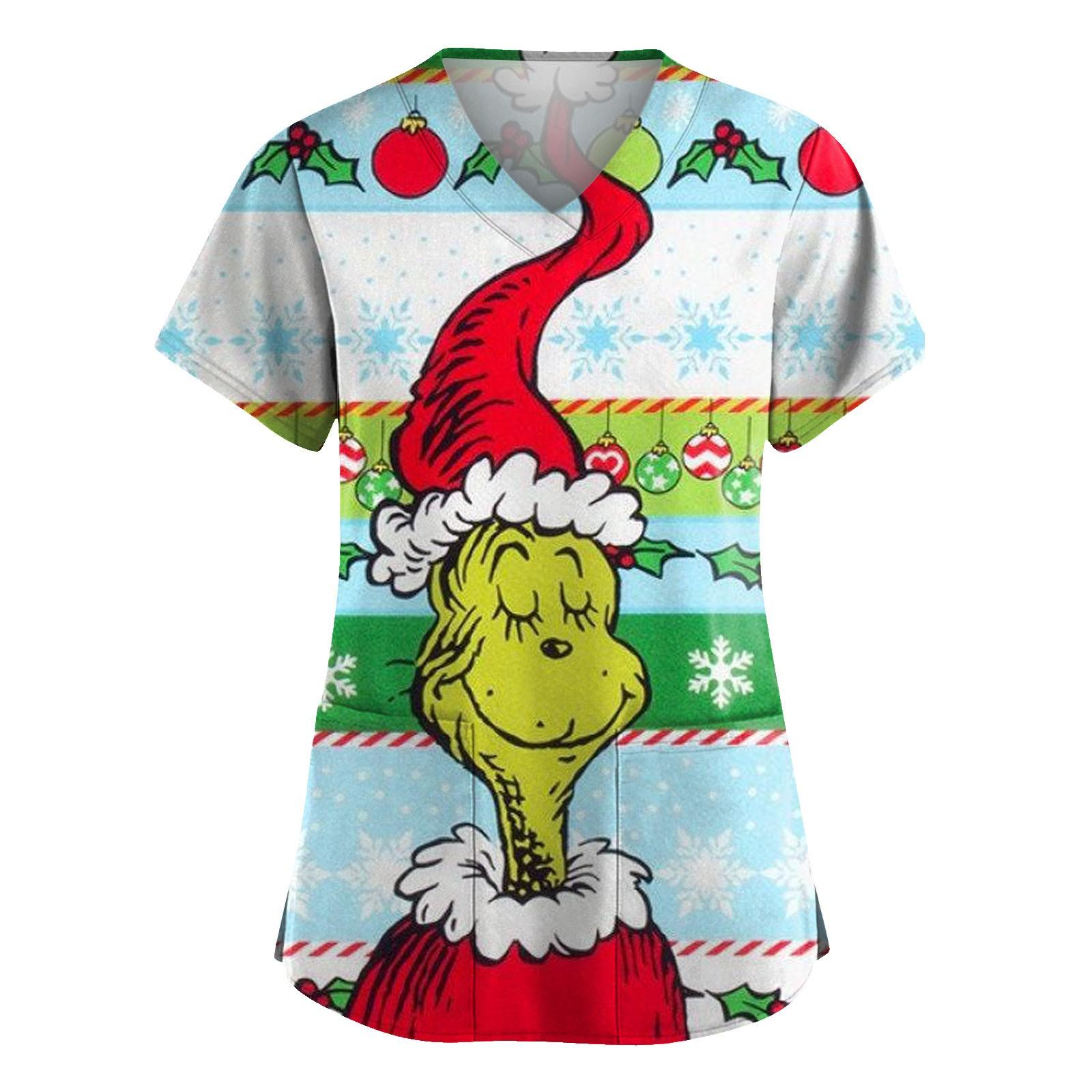 Жіноча верхня частина з кишеньковим принтом з V-подібним вирізом і хрестом з коротким рукавом M
Жіноча верхня частина з кишеньковим принтом з V-подібним вирізом і хрестом з коротким рукавом M