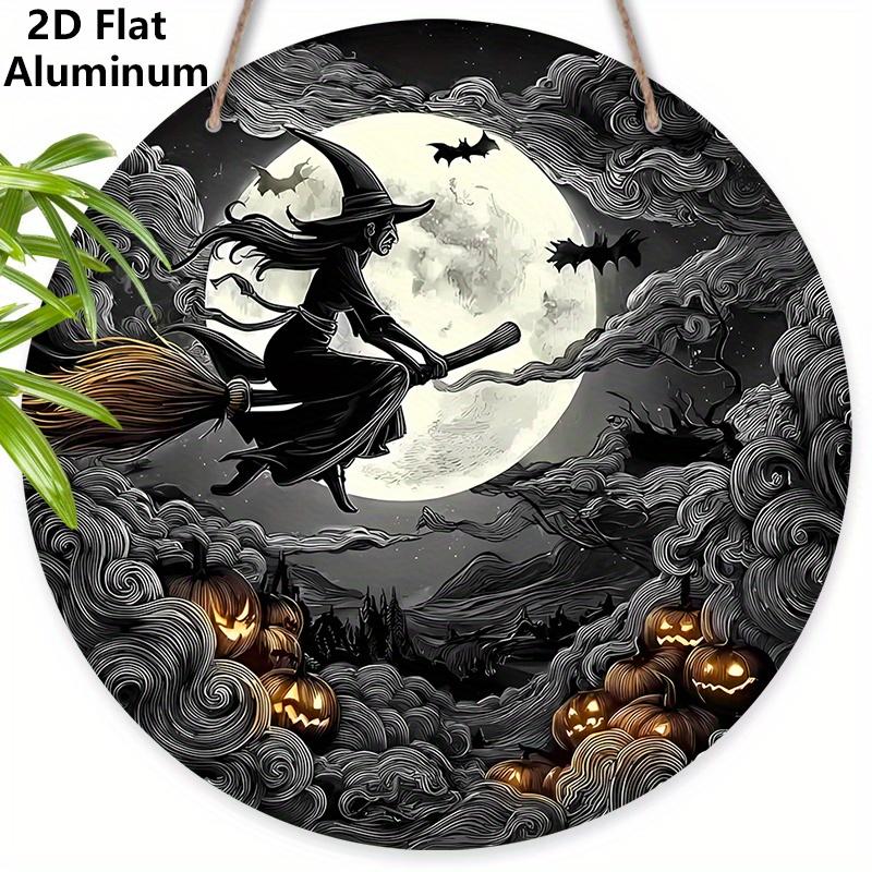 2D Flat Aluminium Halloween Sign with Flying Demon Witch Pattern - Halloween Figurine Ornaments - Ideal for Front Door, Wall, Porch, Window Decor 7.87×7.87inch
2D Flat Aluminium Halloween Sign with Flying Demon Witch Pattern - Halloween Figurine Ornaments - Ideal for Front Door, Wall, Porch, Window Decor 7.87×7.87inch