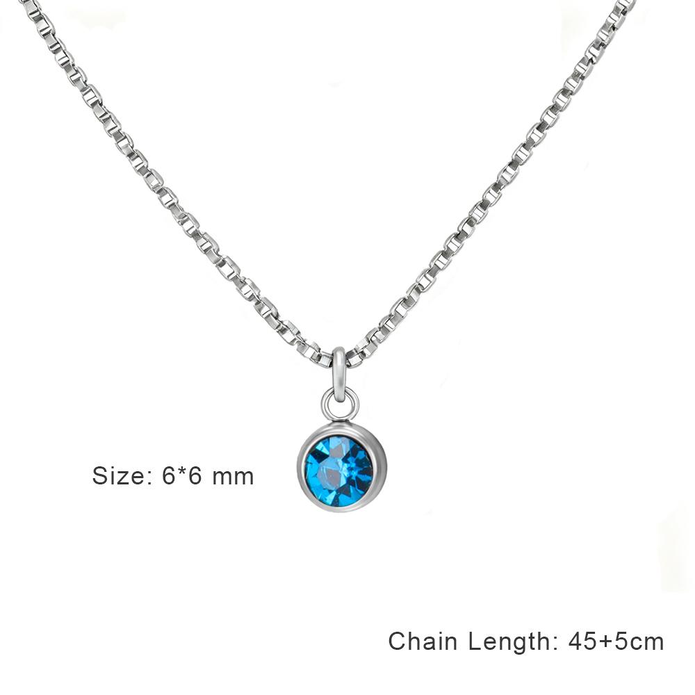 Clear Zircon 12 Month Birthstone Charm Necklace for Women Stainless Steel Thin Box Chain Necklace Jewelry Birthday Gift 2026 45-50 CM
Clear Zircon 12 Month Birthstone Charm Necklace for Women Stainless Steel Thin Box Chain Necklace Jewelry Birthday Gift 2026 45-50 CM