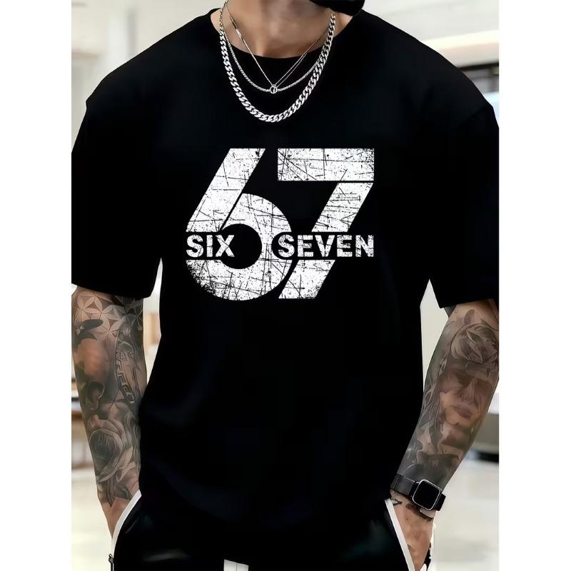 67 Number Print Short-Sleeve T-Shirt, Street Style Tee, Men s Versatile Top. Featuring a Distressed Scratch-textured 67 Number Print 4XL чорний
67 Number Print Short-Sleeve T-Shirt, Street Style Tee, Men s Versatile Top. Featuring a Distressed Scratch-textured 67 Number Print 4XL чорний