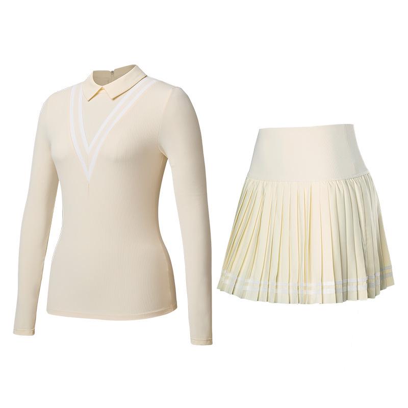 Women s Tennis & Golf Breathable Quick-Dry Two-Piece Set: Long Sleeve Lapel Top & Short Skirt (Autumn/Winter) M
Women s Tennis & Golf Breathable Quick-Dry Two-Piece Set: Long Sleeve Lapel Top & Short Skirt (Autumn/Winter) M