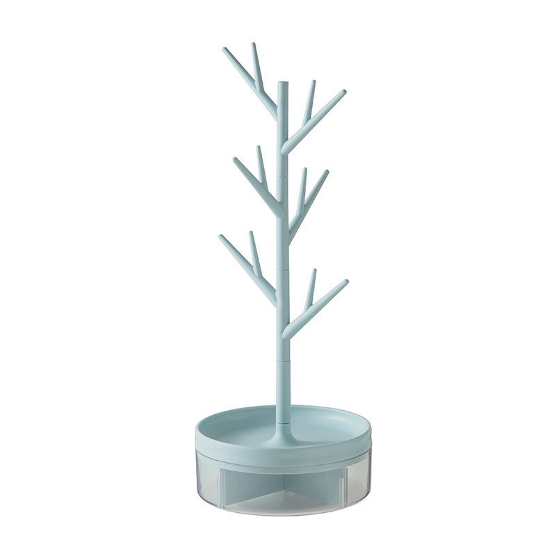 Rotating Jewelry Holder: Transparent Desktop Ornament Box with Branch Design for Necklaces and Earrings. Single Piece
Rotating Jewelry Holder: Transparent Desktop Ornament Box with Branch Design for Necklaces and Earrings. Single Piece