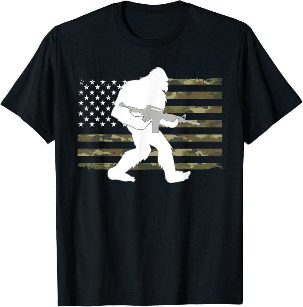 Bigfoot Gun Owner Camo US American Flag Sasquatch AR15 Rifle T-Shirt 4XL
Bigfoot Gun Owner Camo US American Flag Sasquatch AR15 Rifle T-Shirt 4XL