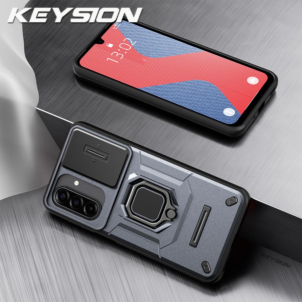 KEYSION Shockproof Armor Case for Samsung A17 5G Slide Camera Protection Metal Ring Stand Phone Back Cover for Galaxy A17 4G 5G for Samsung A17 5G сірий
KEYSION Shockproof Armor Case for Samsung A17 5G Slide Camera Protection Metal Ring Stand Phone Back Cover for Galaxy A17 4G 5G for Samsung A17 5G сірий