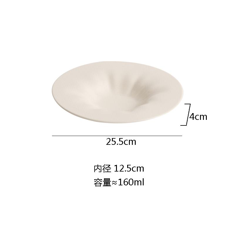 Чисто белая нестандартная глубокая тарелка керамическая салатная тарелка толстая суповая тарелка креативные тарелки в форме соломенной шляпы керамическая специальная посуда для гостиниц
