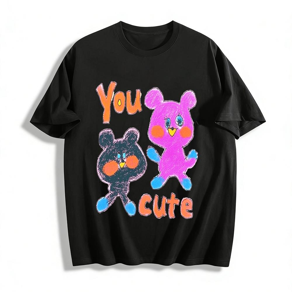 Cute Hand-drawn Bear Print Casual T-shirt Unisex Loose Fit Crewneck Top For Daily Wear Pure cotton T-shirt XXS
Cute Hand-drawn Bear Print Casual T-shirt Unisex Loose Fit Crewneck Top For Daily Wear Pure cotton T-shirt XXS