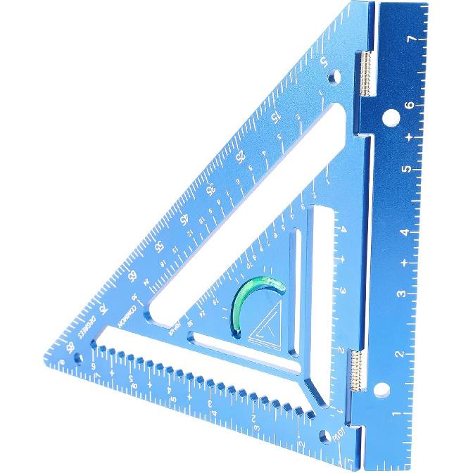 Innovative Rafter Tool, Aluminum Alloy Triangular Ruler Protractor & Combination Tool Woodworking Ruler
Innovative Rafter Tool, Aluminum Alloy Triangular Ruler Protractor & Combination Tool Woodworking Ruler