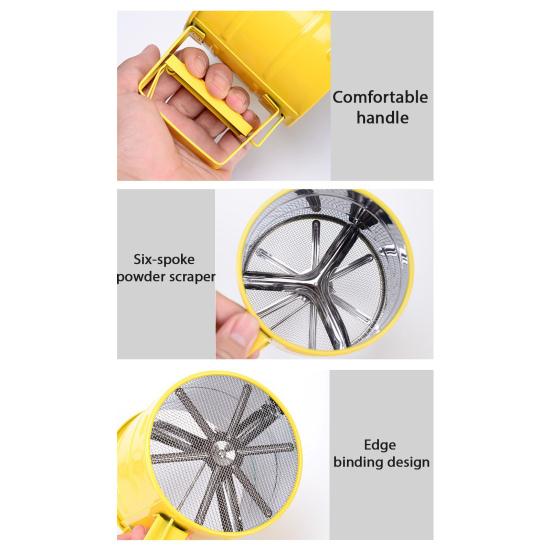 Yousheng Flour Sifter Hand-Crank Flour Sieve Fine Mesh Baking Sifter Flour Versatile Smooth Flour Sifting Tool for Sugar Cocoa Powder And Spices A
Yousheng Flour Sifter Hand-Crank Flour Sieve Fine Mesh Baking Sifter Flour Versatile Smooth Flour Sifting Tool for Sugar Cocoa Powder And Spices A
