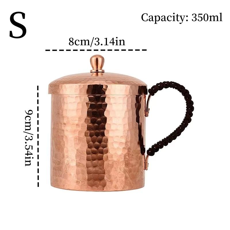 Handcrafted Vintage Pure Copper Coffee Cup,With Lid Juice Breakfast Mug,Woven Handle Hammer Texture Home 550Ml Tea Cup Tableware
Handcrafted Vintage Pure Copper Coffee Cup,With Lid Juice Breakfast Mug,Woven Handle Hammer Texture Home 550Ml Tea Cup Tableware