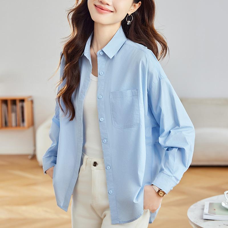 Белая рубашка женская с длинными рукавами, средней длины, свободный топ, весенняя новинка, простая и изысканная рубашка для通勤 XXL небесно-голубой
Белая рубашка женская с длинными рукавами, средней длины, свободный топ, весенняя новинка, простая и изысканная рубашка для通勤 XXL небесно-голубой