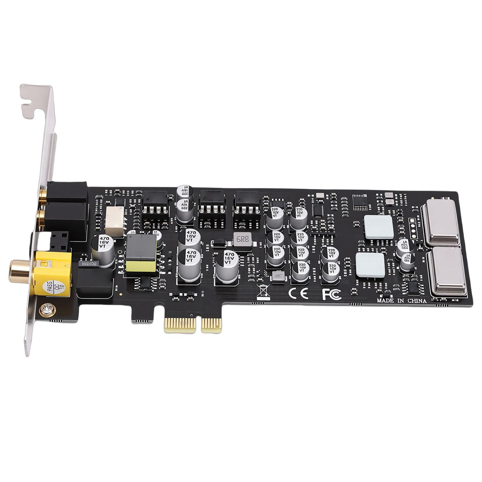 PCIE Sound Card 100dB SNR Multiple Interfaces High Sampling Rate HiFi PCI Express Sound Card with Low Profile Bracket
PCIE Sound Card 100dB SNR Multiple Interfaces High Sampling Rate HiFi PCI Express Sound Card with Low Profile Bracket