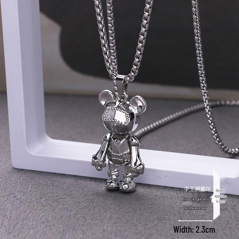 Креативное мультяшное ожерелье с медведем с подвижными конечностями - Ювелирное изделие с подвеской из цинкового сплава
Креативное мультяшное ожерелье с медведем с подвижными конечностями - Ювелирное изделие с подвеской из цинкового сплава
