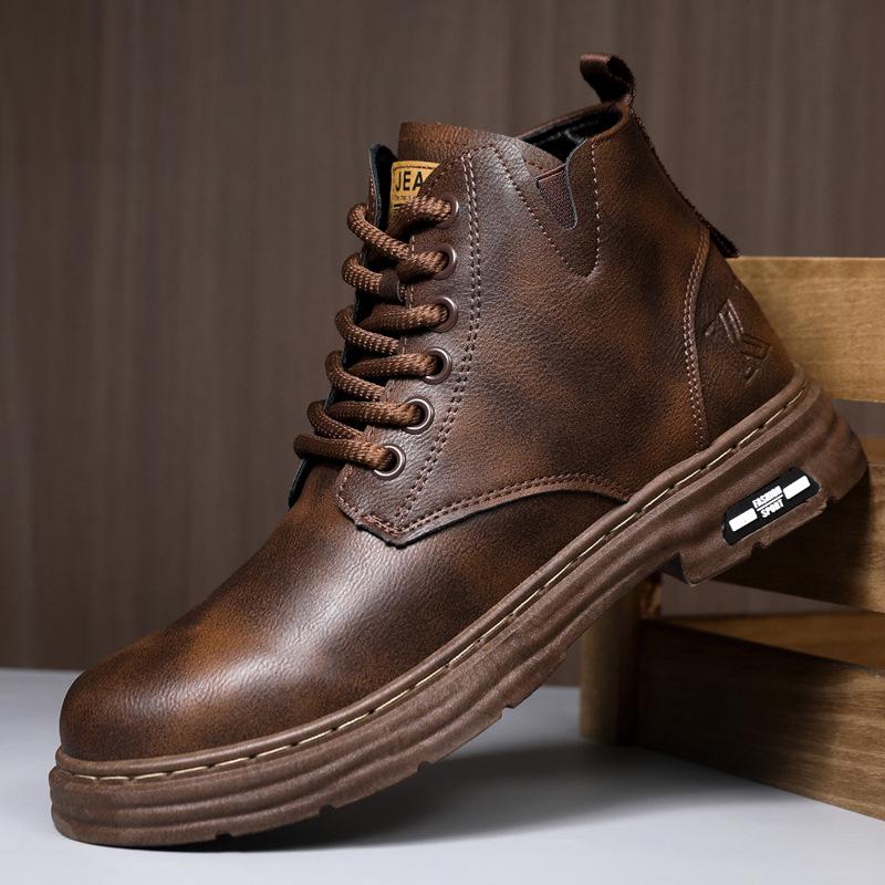 Autumn new British style retro waterproof boots high-top outdoor Martin boots locomotive boots 44 коричневий
Autumn new British style retro waterproof boots high-top outdoor Martin boots locomotive boots 44 коричневий