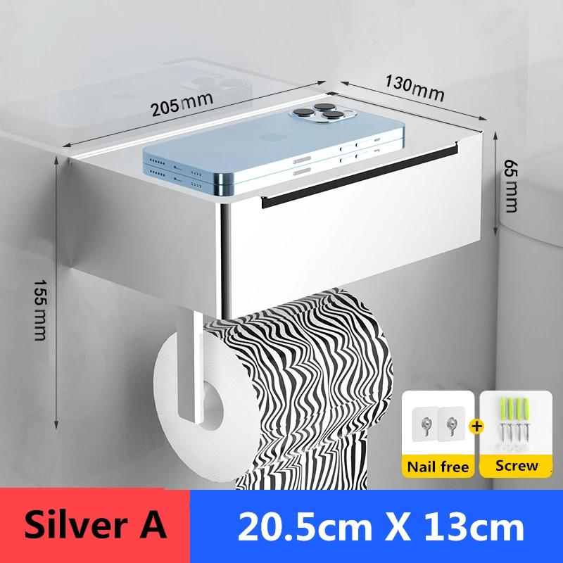 Toilet Roll Holder Bathroom Storage Rack with Wipes Dispenser Black Multi-function Roll Paper Holder Stainless Steel Accessorie срібний
Toilet Roll Holder Bathroom Storage Rack with Wipes Dispenser Black Multi-function Roll Paper Holder Stainless Steel Accessorie срібний