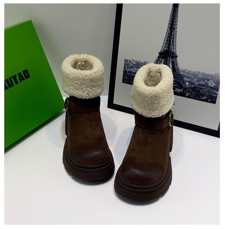 Флисовые зимние ботинки женские осенне-зимние флисовые утолщенные теплые ботинки на толстой подошве, женские короткие ботинки 40 темно-коричневого
Флисовые зимние ботинки женские осенне-зимние флисовые утолщенные теплые ботинки на толстой подошве, женские короткие ботинки 40 темно-коричневого