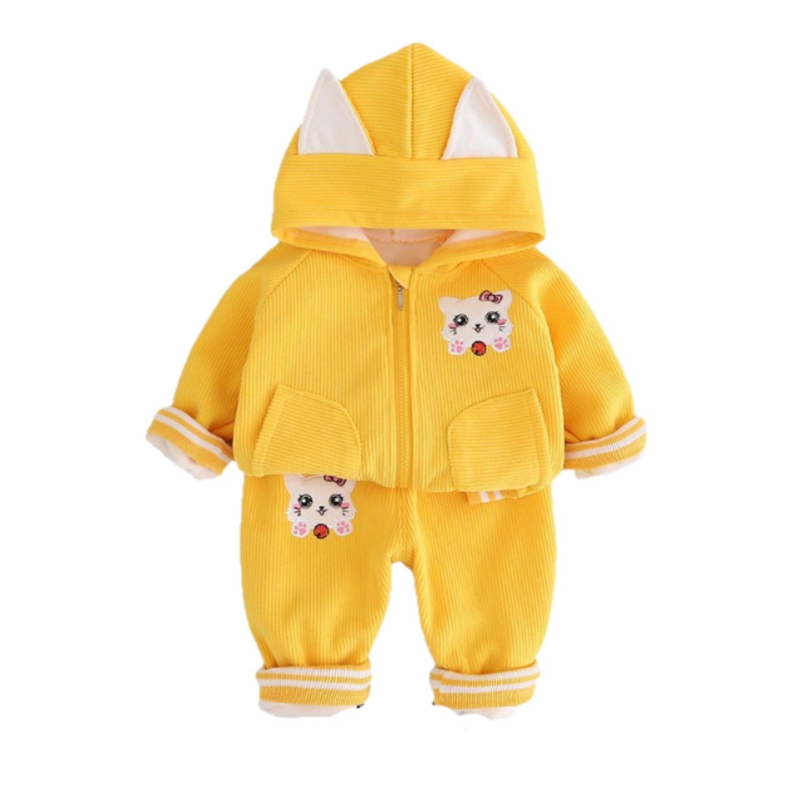 Детский повседневный комплект с длинным рукавом, удобные наряды для повседневной носки 90 жёлтый
Детский повседневный комплект с длинным рукавом, удобные наряды для повседневной носки 90 жёлтый