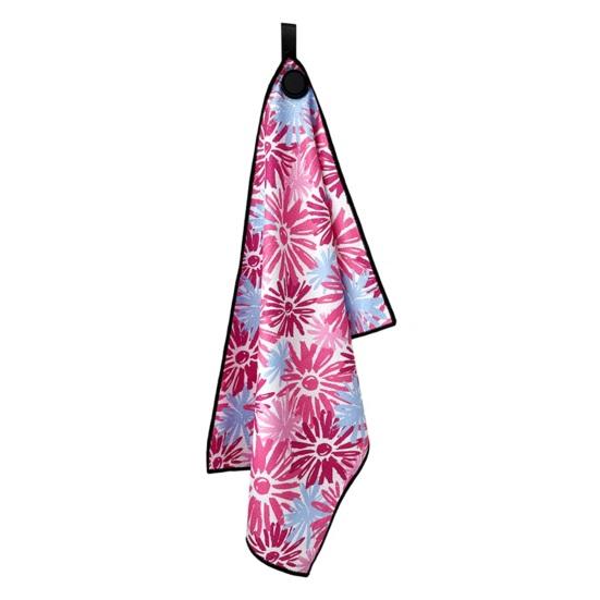 Магнитное полотенце для гольфа с сильным магнитом, вафельная сумка для гольфа из микрофибры, полотенце для гольфа с принтом, чистящее средство для мячей для гольфа