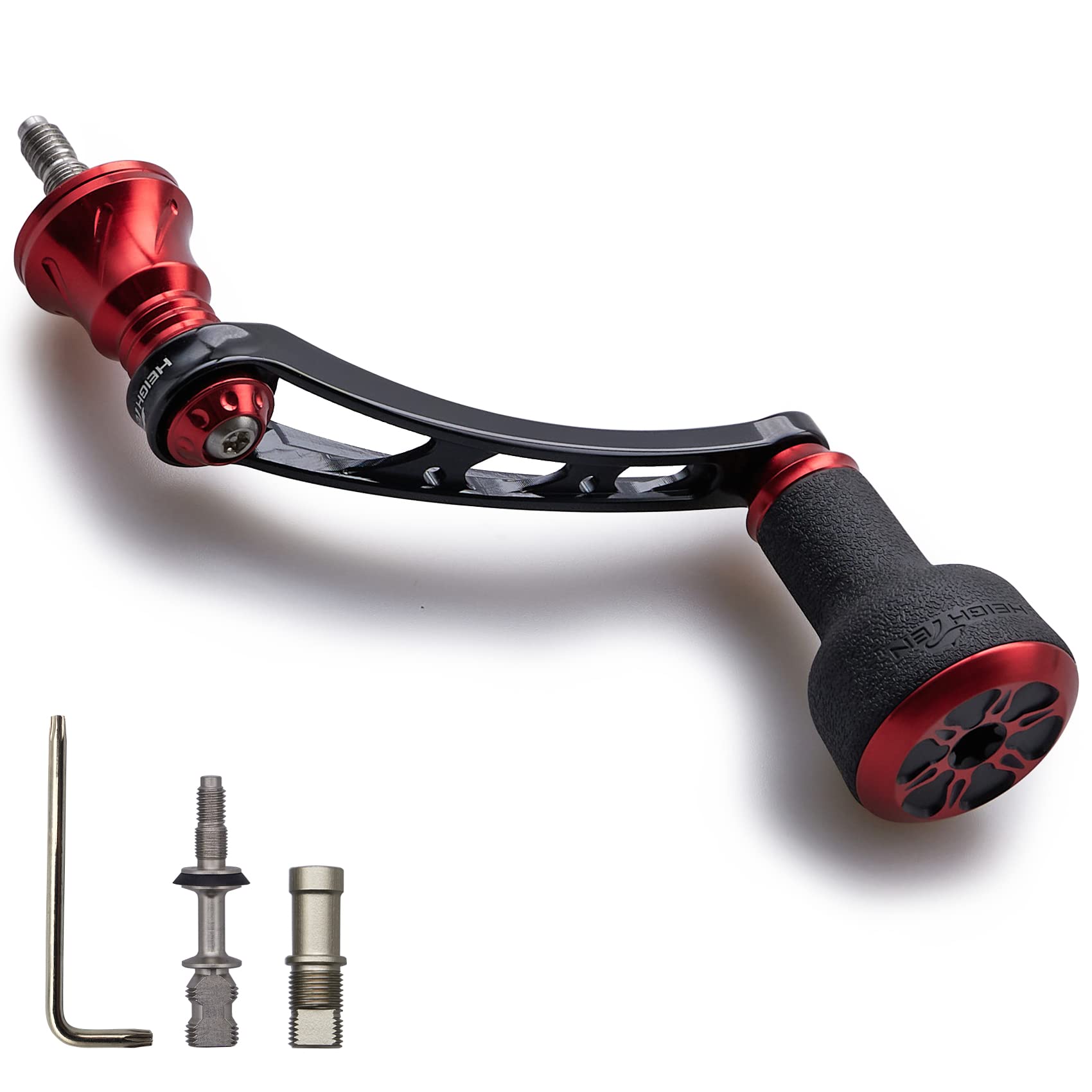 HEIGHTEN 56mm Reel Handle with 24mm TPE Knob for Shimano Daiwa Universal Spinning Reel TPE Series (Black & Red) (475)
HEIGHTEN 56mm Reel Handle with 24mm TPE Knob for Shimano Daiwa Universal Spinning Reel TPE Series (Black & Red) (475)