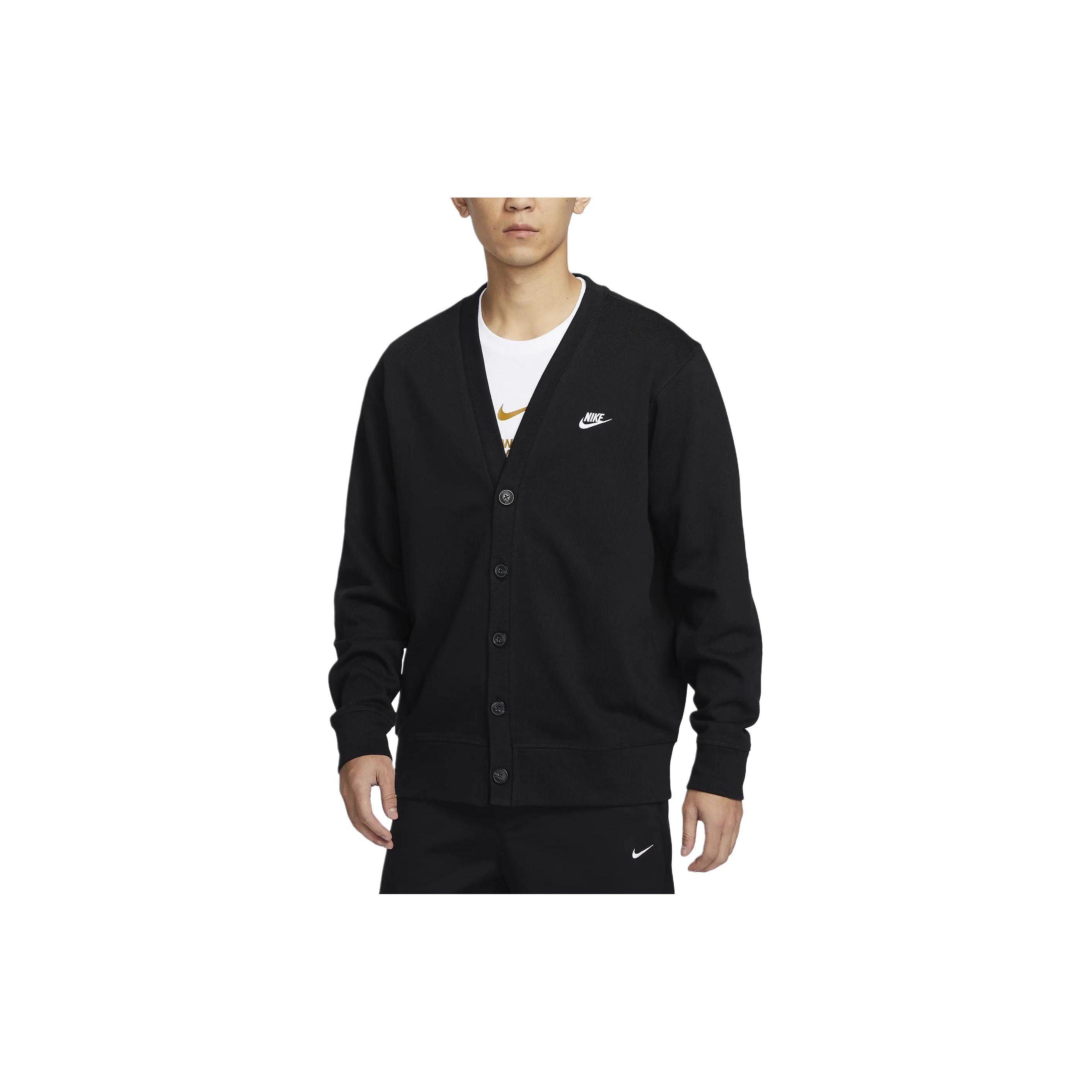 Мужской однобортный вязаный кардиган с v-образным вырезом и логотипом Nike Slim Fit, черный FN3899-010 M
Мужской однобортный вязаный кардиган с v-образным вырезом и логотипом Nike Slim Fit, черный FN3899-010 M