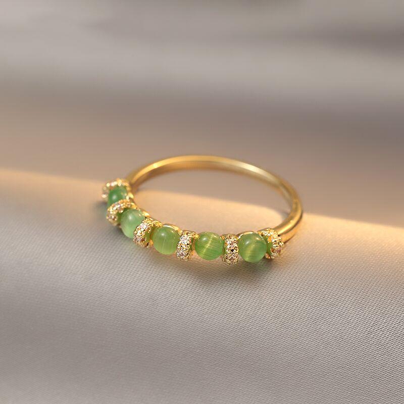Жіночі елегантні зелені опали Циркон Золоті каблучки для жінок 2023 Корейська мода Ювелірні вироби Весілля Розкішні аксесуари для дівчат 7&Gold-color
Жіночі елегантні зелені опали Циркон Золоті каблучки для жінок 2023 Корейська мода Ювелірні вироби Весілля Розкішні аксесуари для дівчат 7&Gold-color
