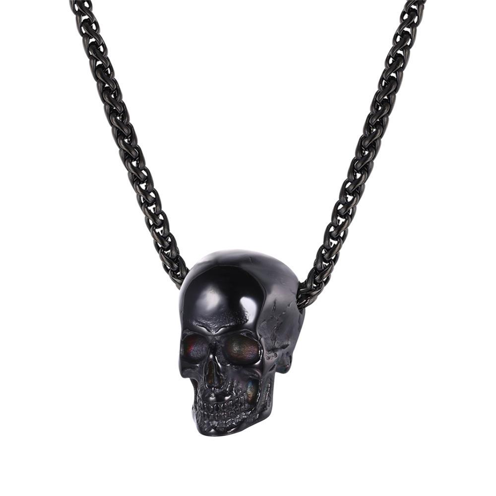 U7 Skull Necklace Pendant Skeleton Men Gift Punk Retro Gothic Goth Stainless Steel Halloween Daily Jewelry
U7 Skull Necklace Pendant Skeleton Men Gift Punk Retro Gothic Goth Stainless Steel Halloween Daily Jewelry