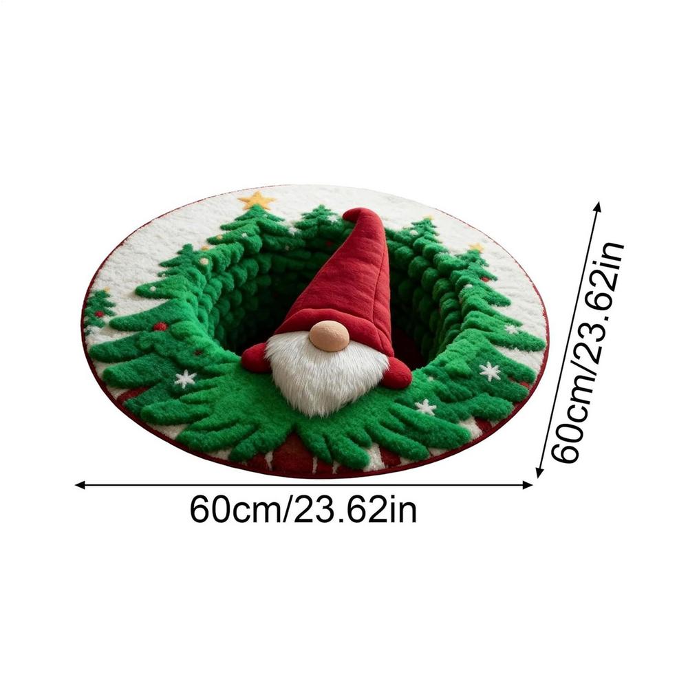 3D Optical Illusion Gnome Round Rugs Non-slip Carpet Christmas Decor for Indoor Holiday Living Room Entryway
3D Optical Illusion Gnome Round Rugs Non-slip Carpet Christmas Decor for Indoor Holiday Living Room Entryway