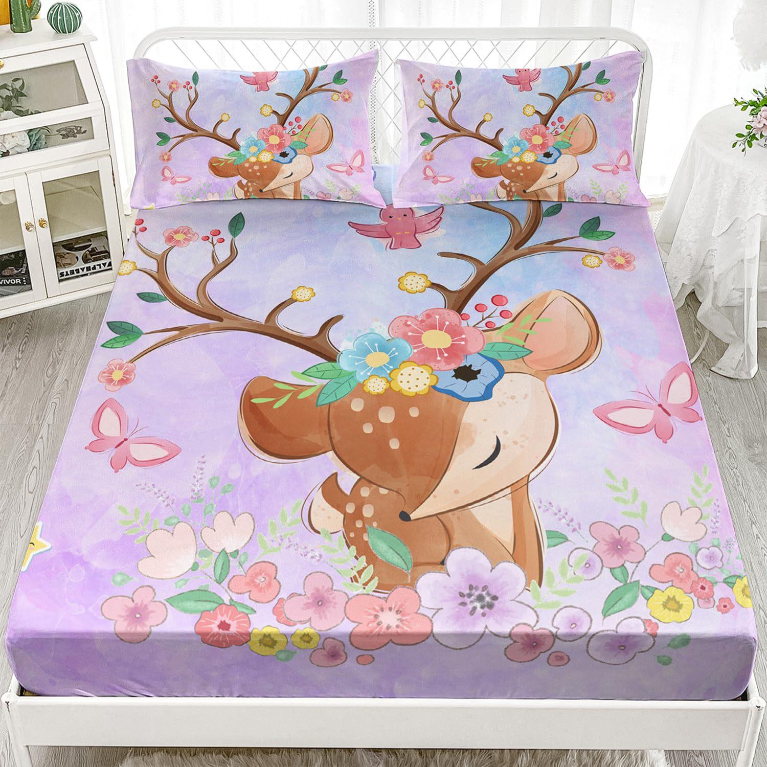 Cute Flower Deer Pattern Mattress Three-Piece Digital Printing Home Bedding Set For more sizes, please consult customer service.
Cute Flower Deer Pattern Mattress Three-Piece Digital Printing Home Bedding Set For more sizes, please consult customer service.